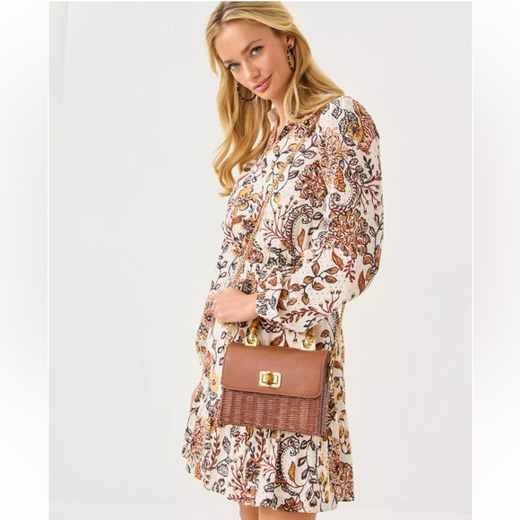 NWT Lilly Pulitzer Maura Wicker Top
Handle Bag Brown Woven Handle Bag - Picture 5 of 6